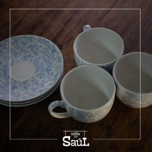 Trio de Tazas Florales